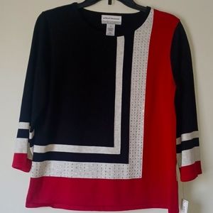 Alfred Dunner Petite Small Sweater Womans NWT